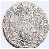 Austria 1700 Leopold I, silver 3 KREUZER coin 21mm