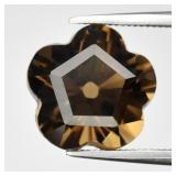 3.43ct 10x10mm VS Fancy Natural Smoky Quartz - Bra