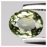 0.43ct 5x4mm VS Oval Natural Green Sapphire - Unhe