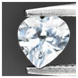 0.38ct VS Heart Natural Very Light Blue Sapphire -