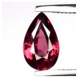 0.78ct VS Pear Natural Purplish Pink Rhodolite Gar
