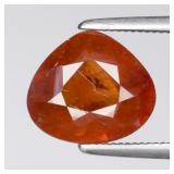 2.65ct 9x8mm Pear Natural Orange Spessartite Garne