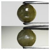 1.63ct Round Cabochon Natural Green Cat's Eye Chry