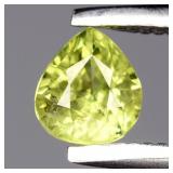 0.40ct 4.5x4mm Pear Natural Green Sapphire - Unhea