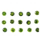 Round Cut Natural Unheated Green Chrome Diopside 1