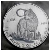 Canada $ 2006 Half oz Silver Wolf - sealed
