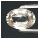 0.67ct Oval Natural Very Light Champagne Zircon -