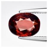 0.83ct 6.3x4.7mm VS Oval Natural Orangish Red Garn