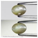0.68ct Oval Cabochon Natural Green Cat's Eye Chrys