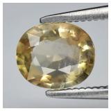 0.73ct 6x5mm Cushion Yellow Sapphire - Madagascar