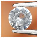 0.18ct Round Brilliant Natural Very Light Blue Aqu