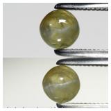 0.59ct Round Cabochon Natural Green Cat's Eye Chry