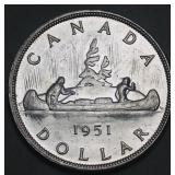 Canada Silver Dollar 1951 SWL