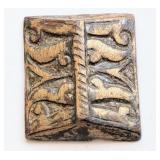 England 13th-14th Century bronze belt mount 4.42g