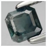 0.32ct 3.7x3.7mm Octagon Bluish Green Sapphire - H