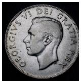 Canada 50 Cents 1949 Hoof over 9