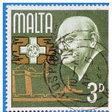 Malta 1965 Winston Churchill 4D Stamp #