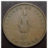 Cda Token PC-3 Quebec Bank 1852 Half Penny Token B