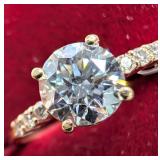 APPR $2100 10K Gold 1.77g Lab Diamond 1.10+0.08ct