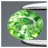 0.38ct 4.8x4mm Oval Brilliant Natural Green Demant
