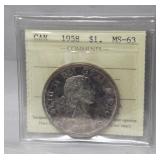 ICCS Canada Dollar 1958 MS-63