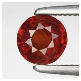0.67ct 5mm Round Natural Medium Orange Spessartite