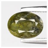 0.99ct 6.5x5mm Oval Natural Green Sapphire - Unhea