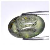 11.60ct 17x11mm Oval Cabochon Natural Green Prehni