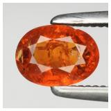 0.54ct 5.5x4mm Oval Natural Orange Spessartite Gar