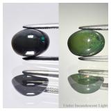 0.87ct 8x6mm Oval Cabochon Natural Black Opal - Ra