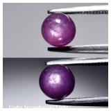 1.82ct Round Natural Pinkish Purple 6 Ray Star Sap