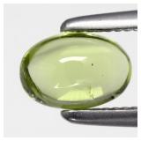 0.50ct 6x4mm Oval Cabochon Natural Green Peridot -