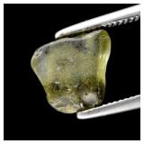 1.14ct 7.5x6.5mm Rough Yellowish Green Sapphire Ge