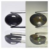 0.76ct 7.7x5.7mm Oval Cabochon Natural Black Opal