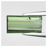 0.82ct 8.7x4.3mm VS Baguette Natural Green Tourmal