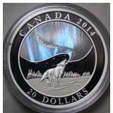 Canada $20 Northern Lights 2014 The Howling Wolf