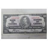 Canada $10 Banknote 1937 BC-24c Coyne Towers