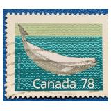 Canada 1990 Beluga 78 Cents stamp #1179