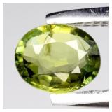 0.37ct 5x4mm Oval Natural Green Sapphire - Heated,