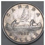 Canada Silver Dollar 1935