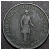 Cda Token LC-8A1 Quebec Half Penny Bank Token 1837