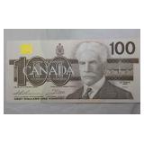 Canada $100 Banknote 1988 BC-60a-i Thiessen Crow