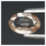 0.41ct 5.2x3.5mm Oval Natural Light Champagne Zirc