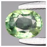 0.60ct 5.5x4mm VS Oval Natural Green Sapphire - He