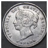 Canada 5 Cents 1885 Small 5
