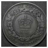 Canada New Brunswick Large Cent 1861
