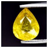 0.73ct 6.2x5mm Pear Yellow Sapphire - Africa Gemst