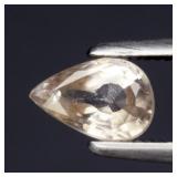 0.55ct 6x4mm Pear Natural Light Champagne Zircon -