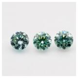 Moissanite Round Brilliant 3 Loose Stones