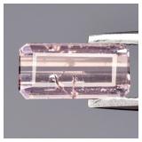 0.98ct Octagon Natural Pastel Pink Tourmaline - Un